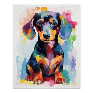 Super Leuke Dachshund Hond Puppy 004 - Xeno Lucilf Perfect Poster