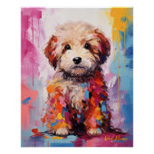 Super Leuke Goldendoodle Hond Puppy 002 - Xeno Luc Perfect Poster (Voorkant)