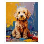 Super Leuke Goldendoodle Hond Puppy 003 - Xeno Luc Perfect Poster (Voorkant)
