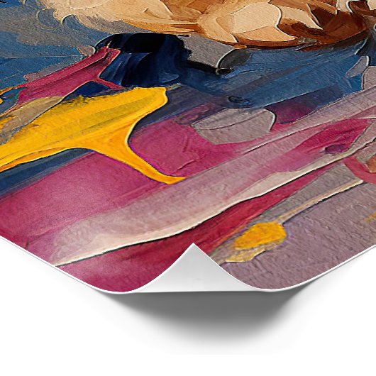 Super Leuke Goldendoodle Hond Puppy 003 - Xeno Luc Perfect Poster (Hoek)