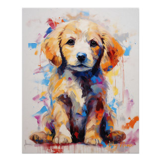 Super Leuke Gouden Retriever Hond Puppy 005 - Xeno Perfect Poster