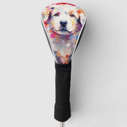Super leuke grote Pyreneeën Hond Puppy 001 - Xeno Golfheadcover (Voorkant)