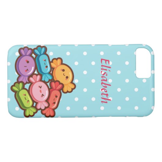 Super leuke kawaii regenboog SNOEPJES STIPPEN mono Case-Mate iPhone Case (Achterkant (Horizontaal))