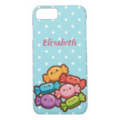 Super leuke kawaii regenboog SNOEPJES STIPPEN mono Case-Mate iPhone Case (Achterkant)