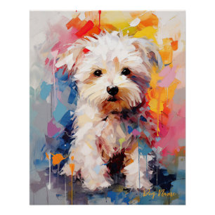 Super Leuke Maltese Hond Puppy 002 - Xeno Lucilfer Perfect Poster