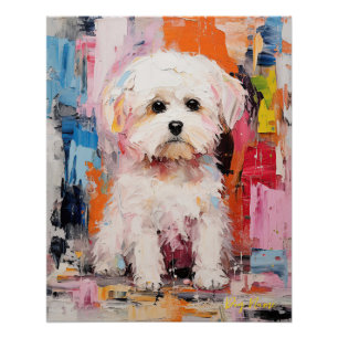 Super Leuke Maltese Hond Puppy 004 - Xeno Lucilfer Perfect Poster