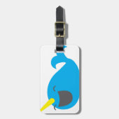 Super leuke NARWHALE Bagagelabel (Voorkant verticaal)