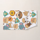 Super leuke safari boerderij baby's witte kinderen bad handdoek (Handdoek)