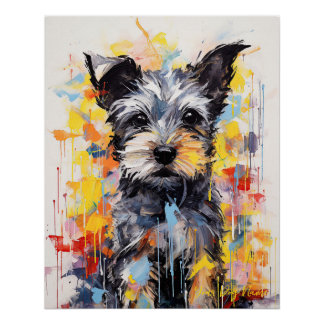 Super Leuke Schnauzer Hond Puppy 002 - Xeno Lucilf Perfect Poster