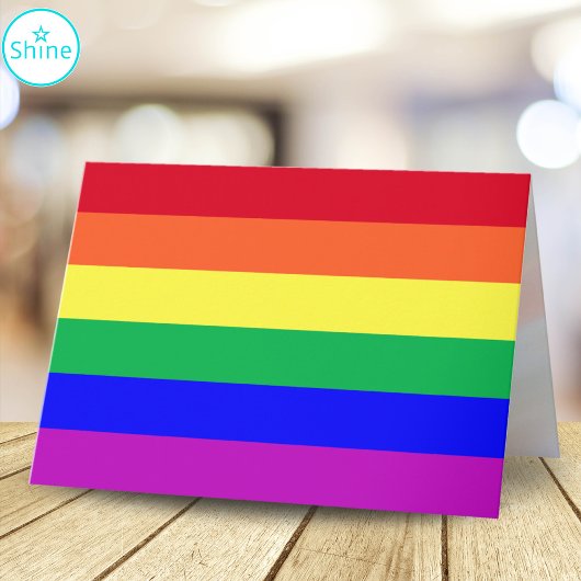 Super Levendige Kleur Aangepaste Tekst Regenboog V Kaart