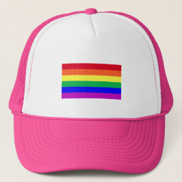 Super Levendige Kleuren LGBT Pride Regenboogvlag Trucker Pet