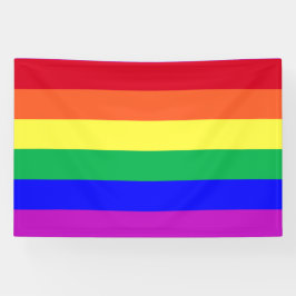 Super Levendige Kleuren LGBTQ+ Regenboog Strepen Spandoek