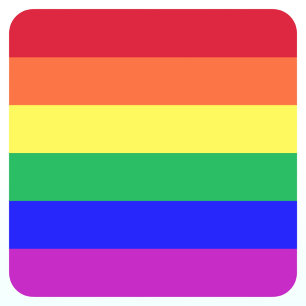 Super Levendige Kleurrijke Regenboogvlag HBT Regen Vierkante Sticker