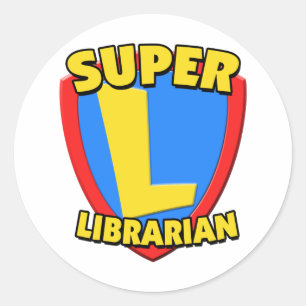 Super Librarian Ronde Sticker