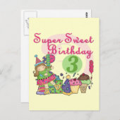 Super Lief 3e Verjaardag Tshirts en geschenken Briefkaart (Voorkant / Achterkant)