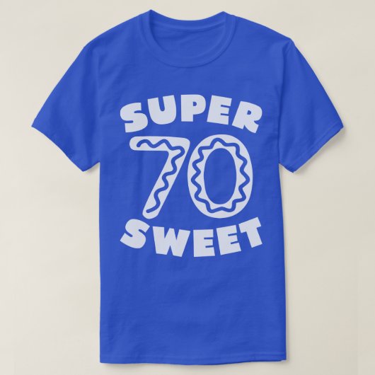Super Lief 70 Verjaardag Icing 2 T-shirt (Design voorkant)