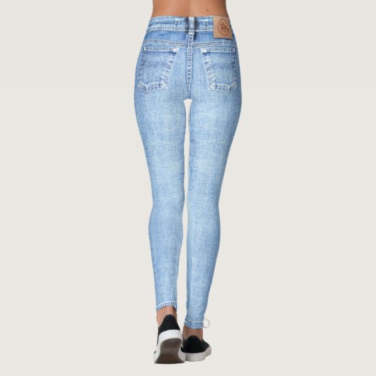Super Light Wash Jeans All-Over Printed Leggings (Achterkant)