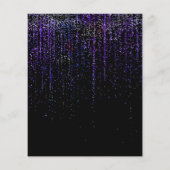 Super Low Budget Wedding Edgy Paarse Glitter Flyer (Achterkant)