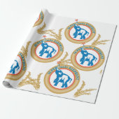 Super Lucky Elephant wrappers Cadeaupapier (Uitgerold)