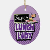 Super Lunch Lady Keramisch Ornament (Rechts)