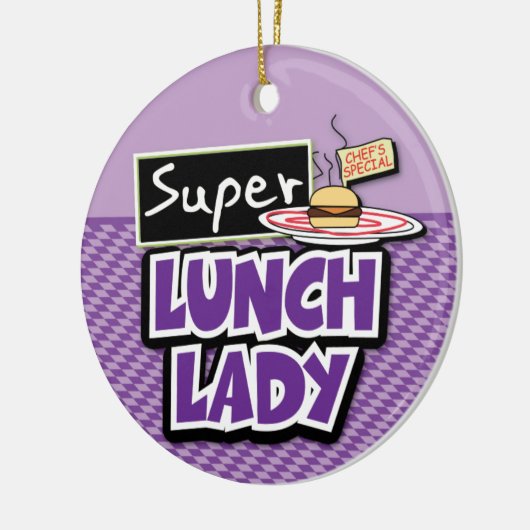 Super Lunch Lady Keramisch Ornament (Links)