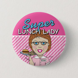 Super Lunch Lady-knop Ronde Button 5,7 Cm