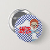 Super Lunchdame Knop Ronde Button 5,7 Cm (Voorkant /achterkant)