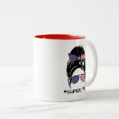 Super Ma Coffee-Mok Tweekleurige Koffiemok (Voorkant rechts)