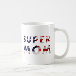 Super Ma en de Amerikaanse vlag Koffiemok