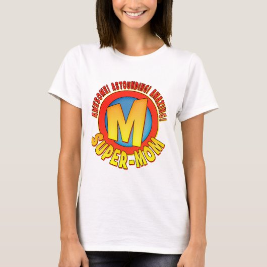 Super Ma Moederdag Damas Baby Doll T-Shirt (Voorkant)