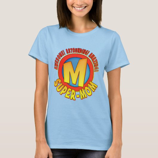 Super Ma Moederdag Damas Ringer T-Shirt (Voorkant)