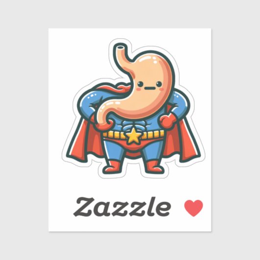 super maag sticker (Vel)