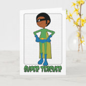 Super Male Teacher Kaart voor de waardering van de (Gele Bloem)