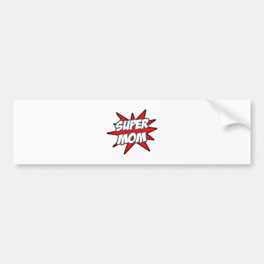 Super Mam Bumpersticker (Voorkant)