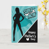 Super Mam Comic for Happy Moeders Day Kaart (Gele Bloem)