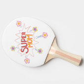 Super Mam Flower Comic Bubble Moederdag Tafeltennisbatje (Zijkant)