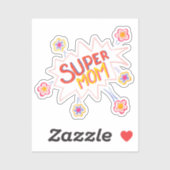 Super mam Flower Hand Lettering Action Bubble Sticker (Vel)