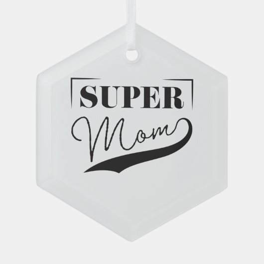 Super Mam Glas Ornament (Voorkant)
