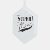 Super Mam Glas Ornament (Voorkant links)