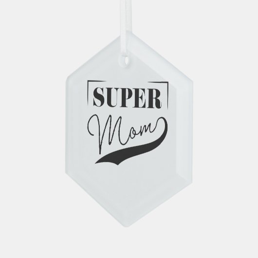 Super Mam Glas Ornament (Voorkant links)