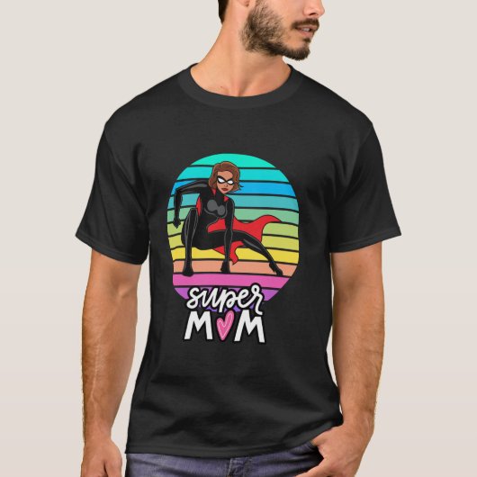 Super Mam Grappige Superheld Moederdag Mama T-shirt (Voorkant)