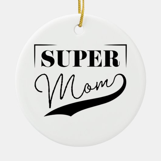 Super Mam Keramisch Ornament (Voorkant)