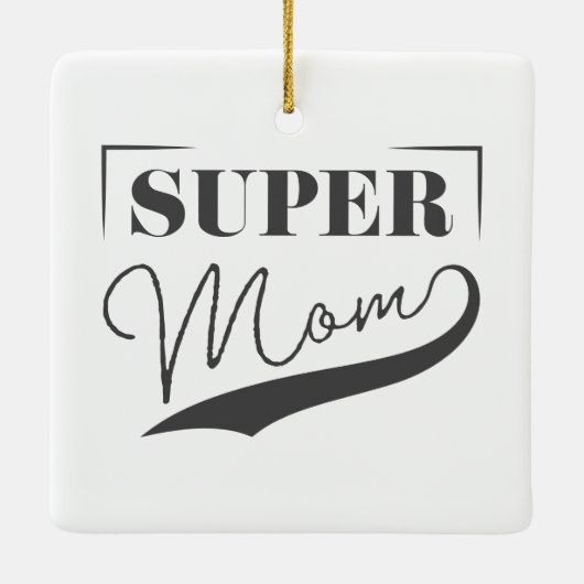 Super Mam Keramisch Ornament (Achterkant)