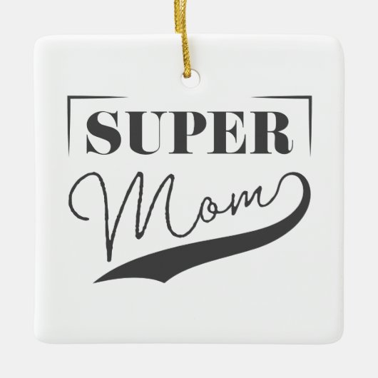 Super Mam Keramisch Ornament (Voorkant)