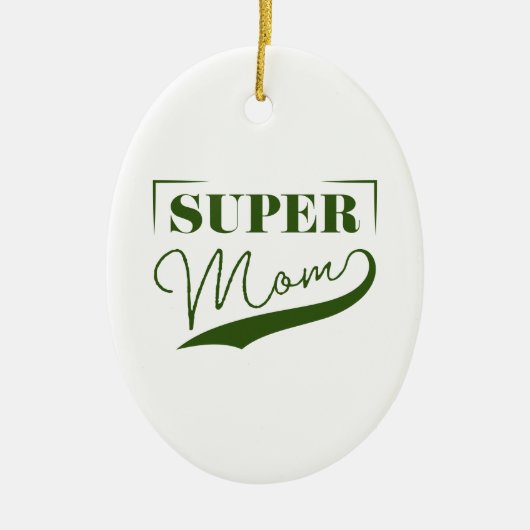 Super Mam Keramisch Ornament (Voorkant)