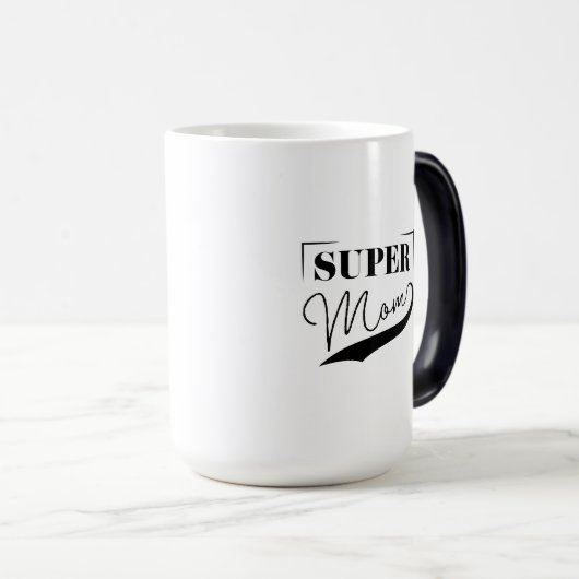 Super Mam Magische Mok (Voorkant rechts)