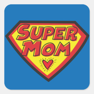 Super Mam - Matte, Vierkante Sticker