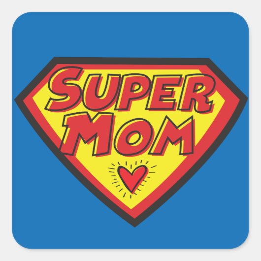 Super Mam - Matte, Vierkante Sticker (Voorkant)