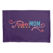 Super mam met hand getrokken basisvormen  kussensloop (Voorkant)