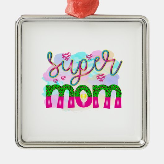 Super Mam Metalen Ornament (Voorkant)